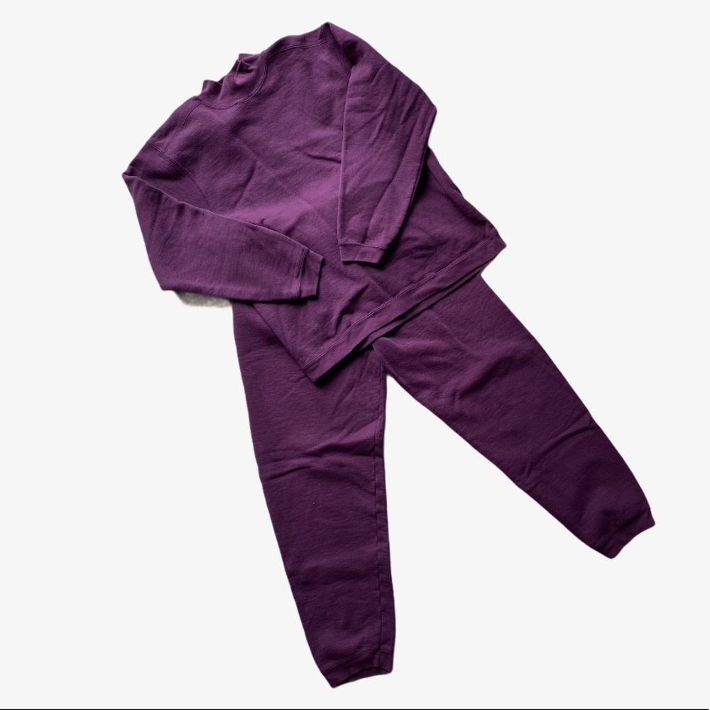 Vintage Purple Sweatsuit Matching Crew & Joggers